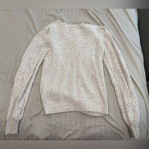 LOFT Speckled Cream Sweater